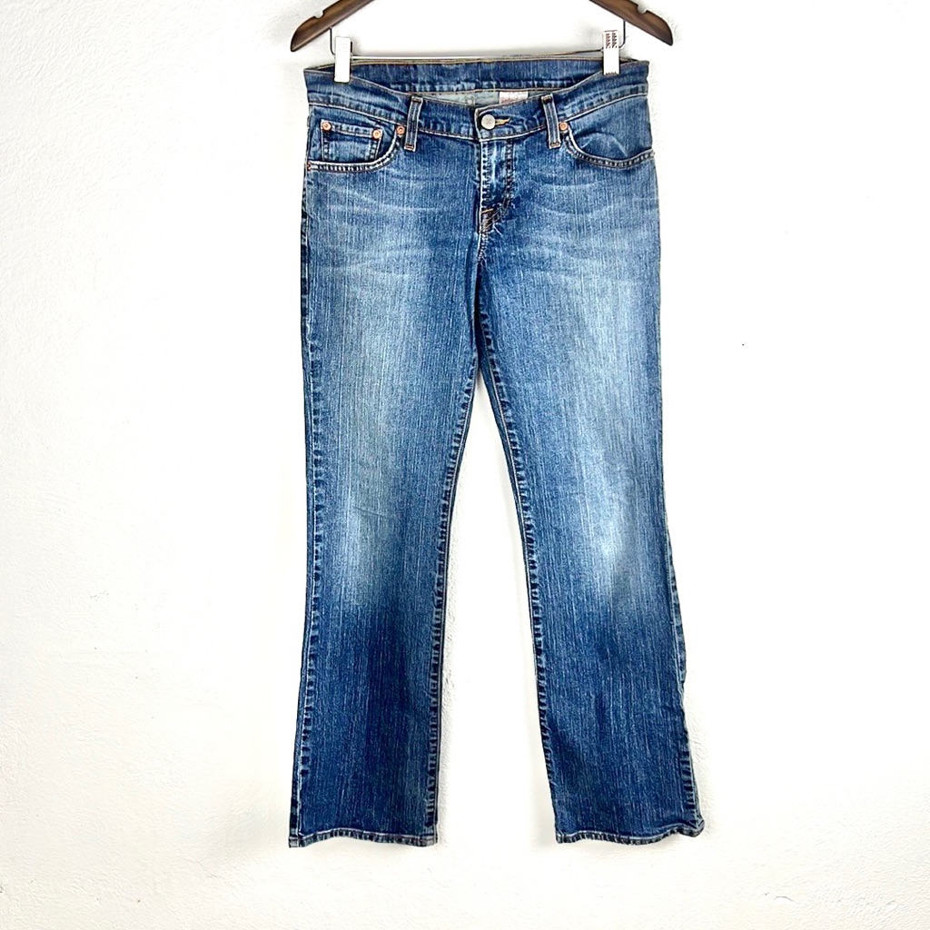 Lucky Brand Dungarees MidRise Wide Leg Bootcut Denim Jeans